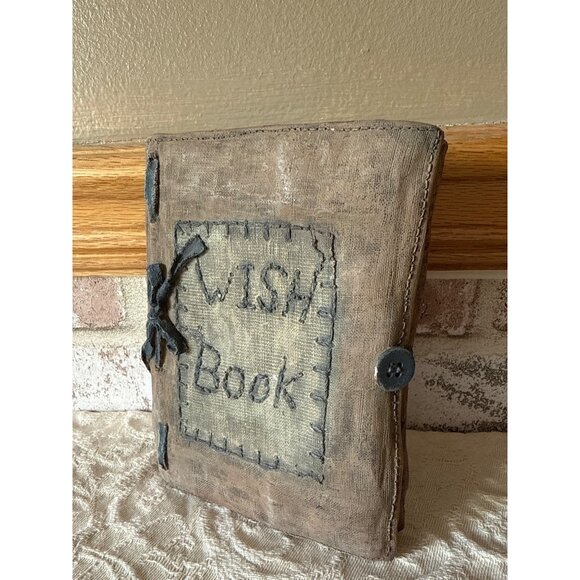 Vintage Handmade "Wish Book" Design Paperweight Medieval Art Shelf Decor Rare - Picture 1 of 12